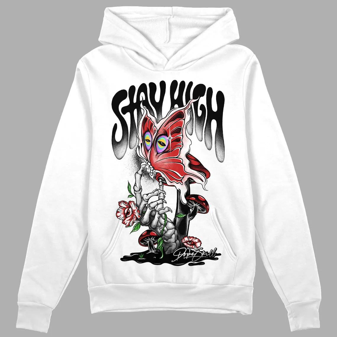 "Black/White" 1s DopeSkill Hoodie Sweatshirt Stay High Graphic sold by DopeSkill product image thumbnail 2