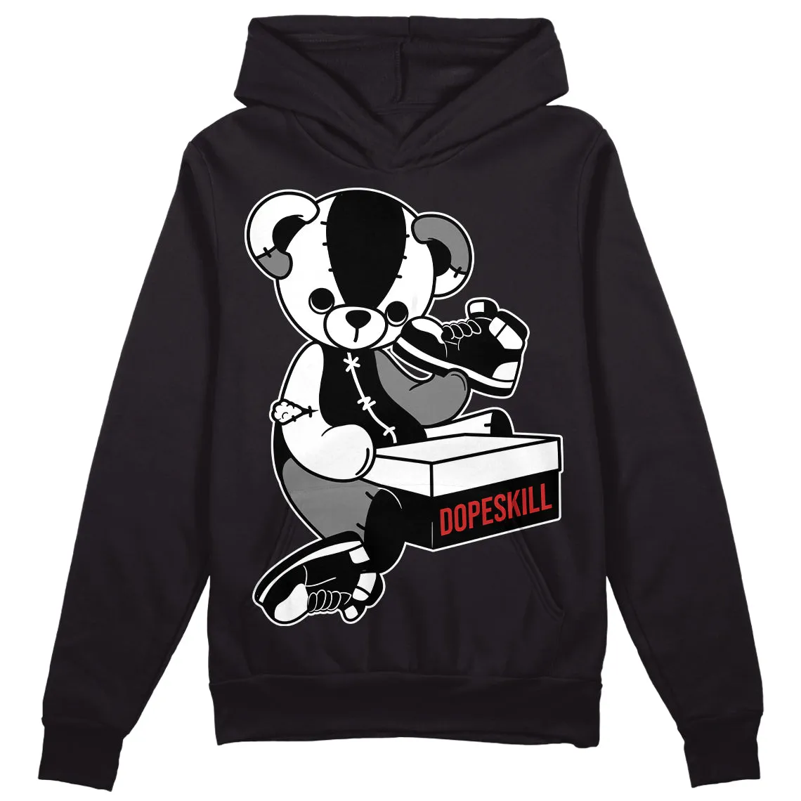 "Black/White" 1s DopeSkill Hoodie Sweatshirt Sneakerhead BEAR Graphic sold by DopeSkill