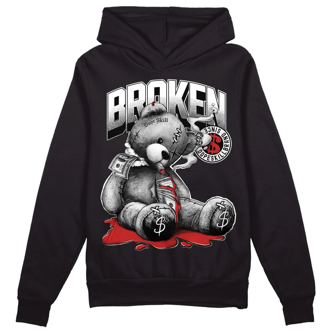 "Black/White" 1s DopeSkill Hoodie Sweatshirt Sick Bear Graphic sold by DopeSkill