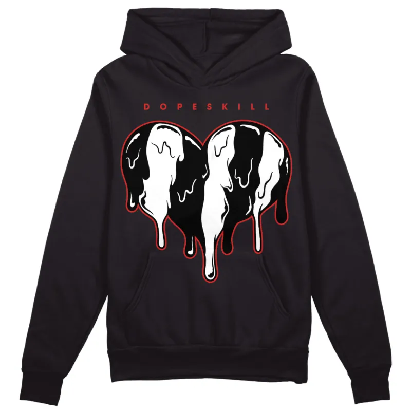 "Black/White" 1s DopeSkill Hoodie Sweatshirt Slime Drip Heart Graphic sold by DopeSkill