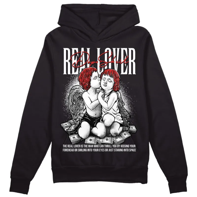 "Black/White" 1s DopeSkill Hoodie Sweatshirt Real Lover Graphic sold by DopeSkill