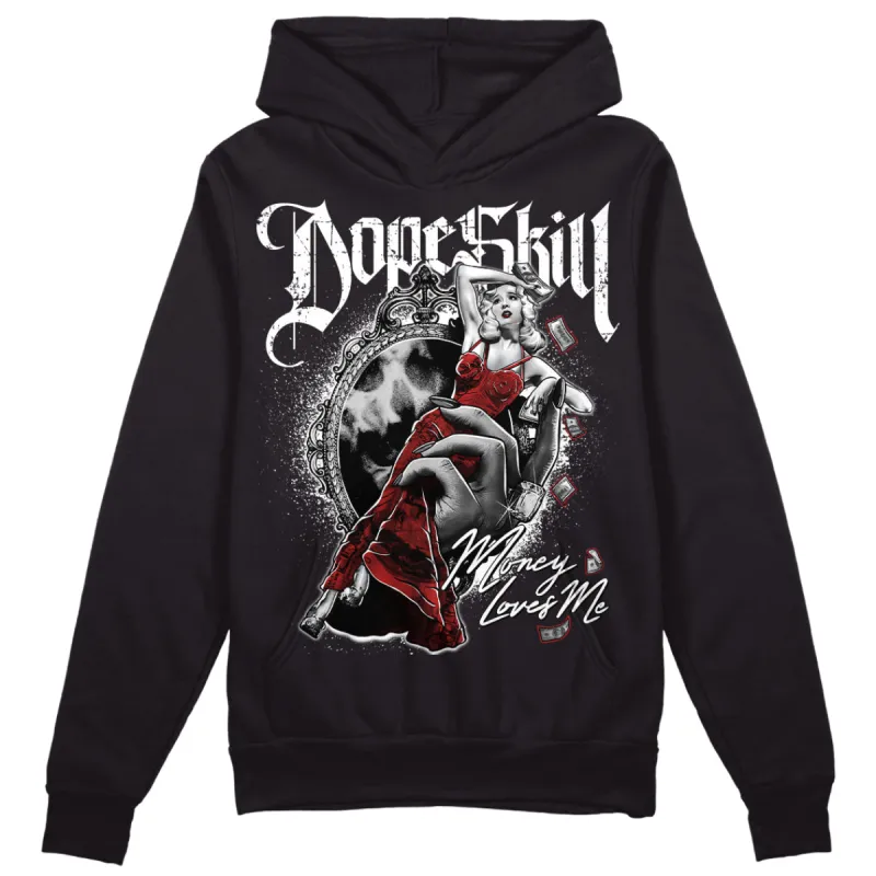 "Black/White" 1s DopeSkill Hoodie Sweatshirt Money Loves Me Graphic sold by DopeSkill