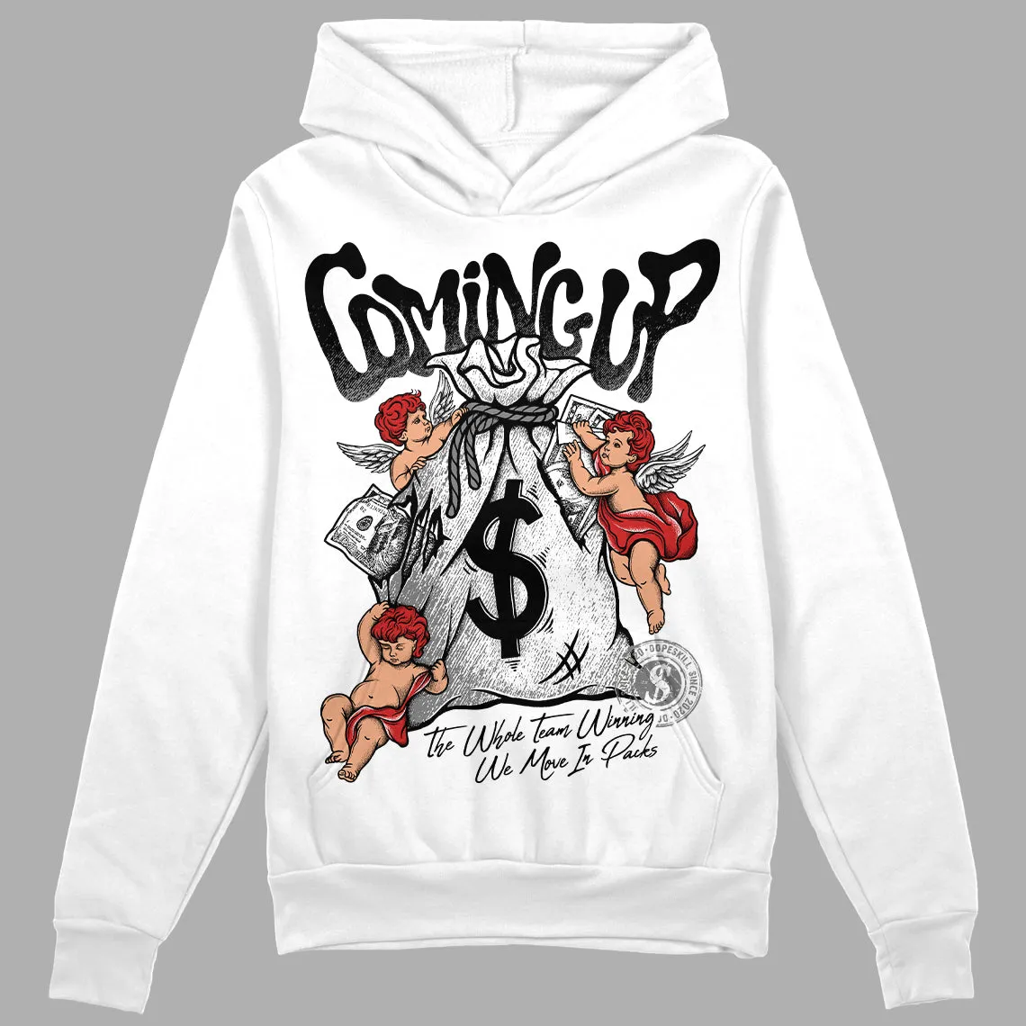 "Black/White" 1s DopeSkill Hoodie Sweatshirt Money Bag Coming Up Graphic sold by DopeSkill product image thumbnail 2