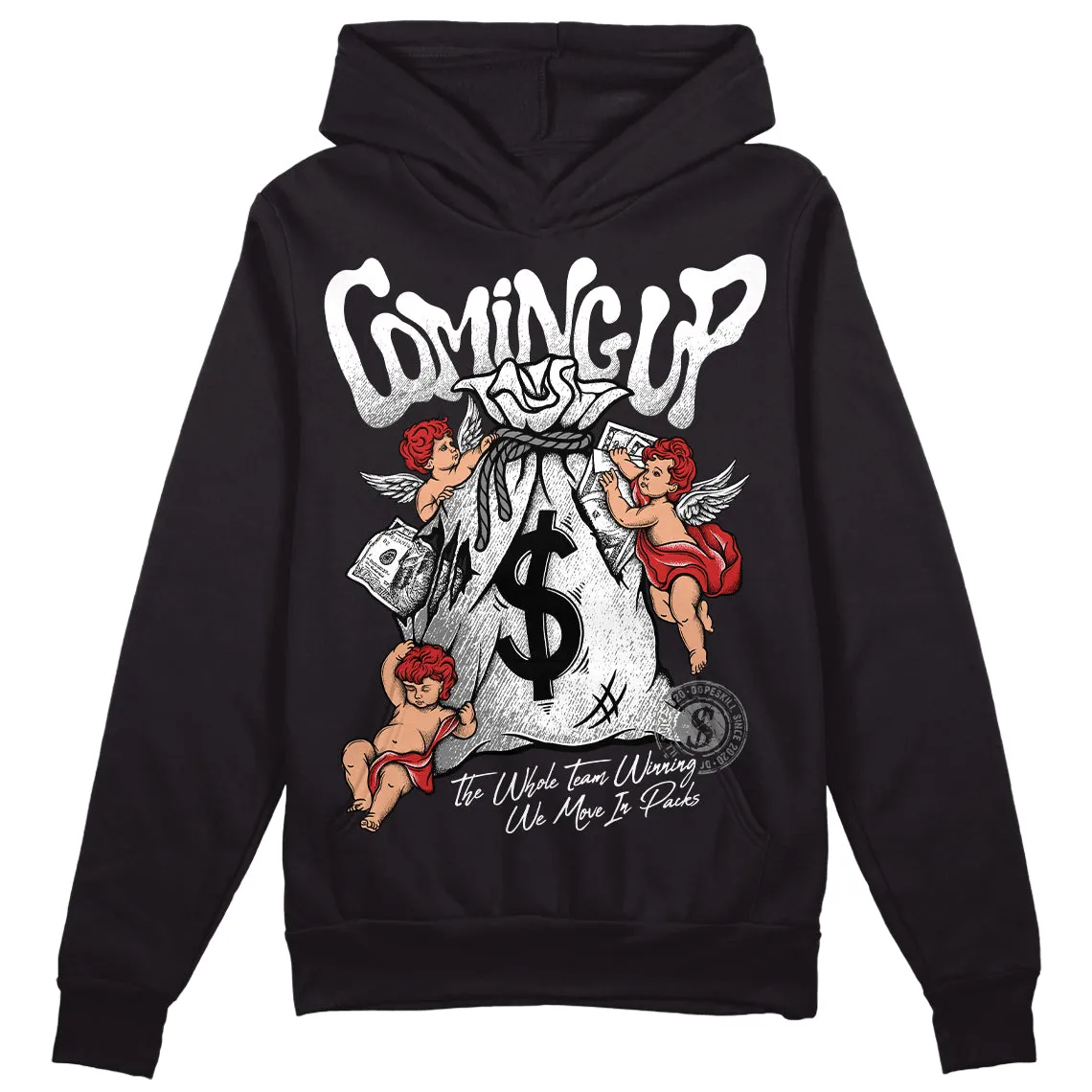 "Black/White" 1s DopeSkill Hoodie Sweatshirt Money Bag Coming Up Graphic sold by DopeSkill