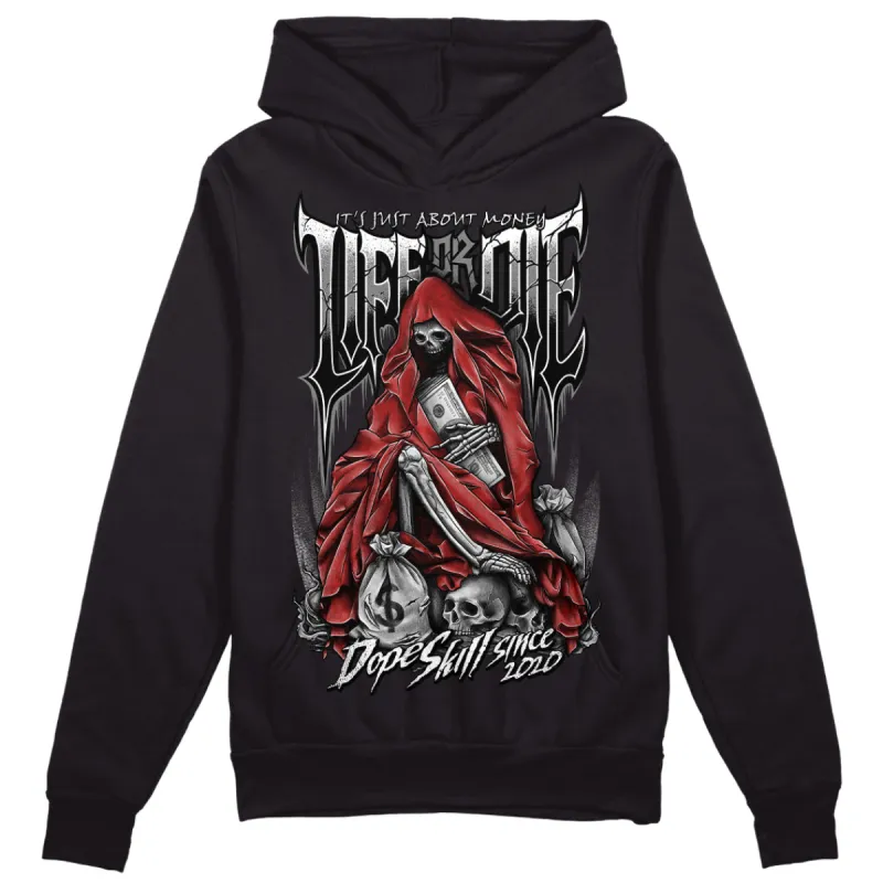 "Black/White" 1s DopeSkill Hoodie Sweatshirt Life or Die Graphic sold by DopeSkill
