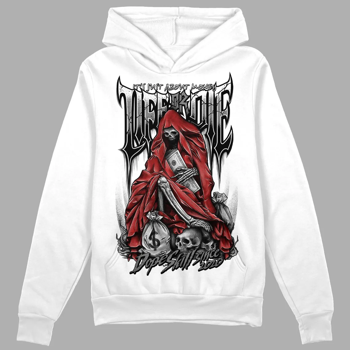 "Black/White" 1s DopeSkill Hoodie Sweatshirt Life or Die Graphic sold by DopeSkill product image thumbnail 2