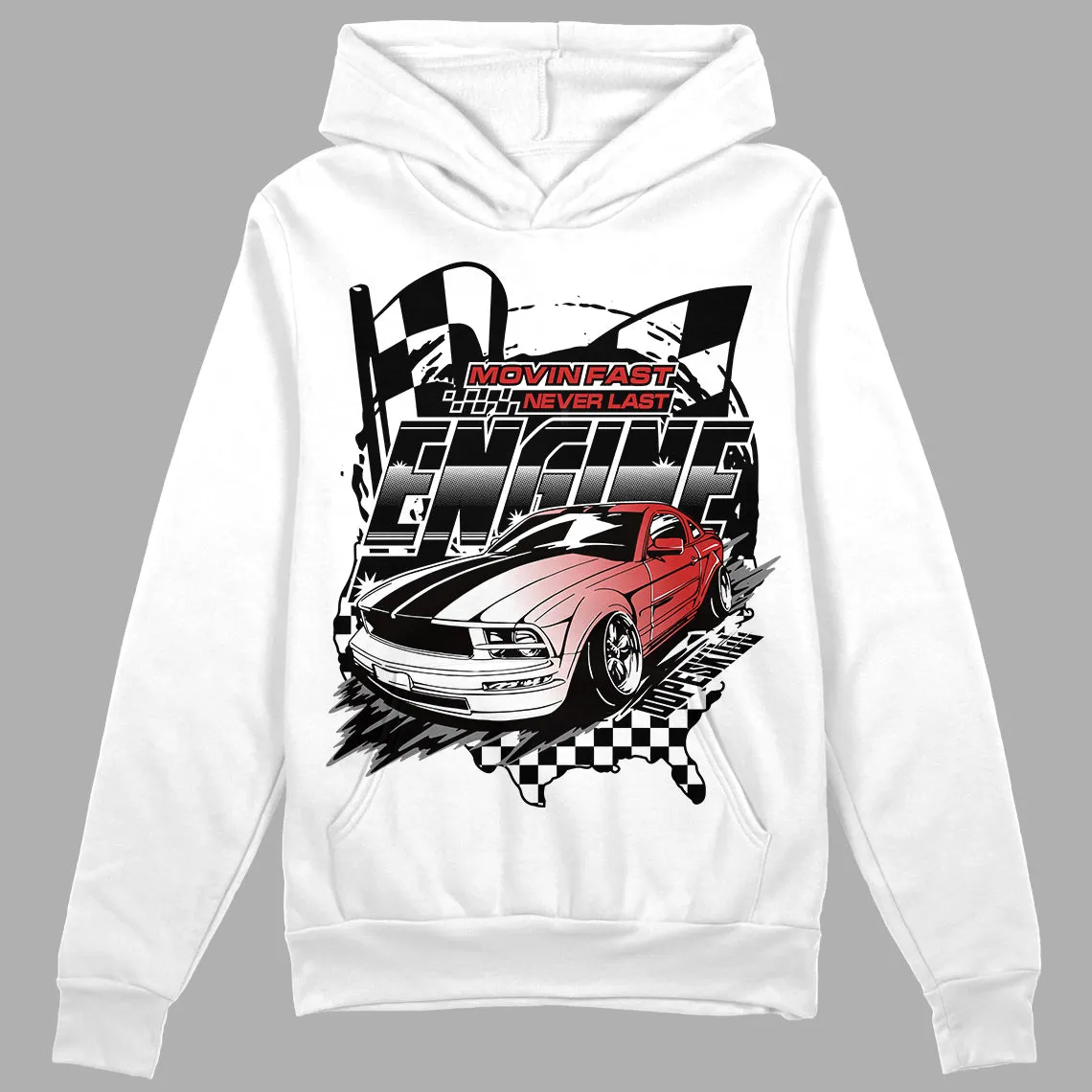 "Black/White" 1s DopeSkill Hoodie Sweatshirt ENGINE Tshirt Graphic sold by DopeSkill product image thumbnail 2