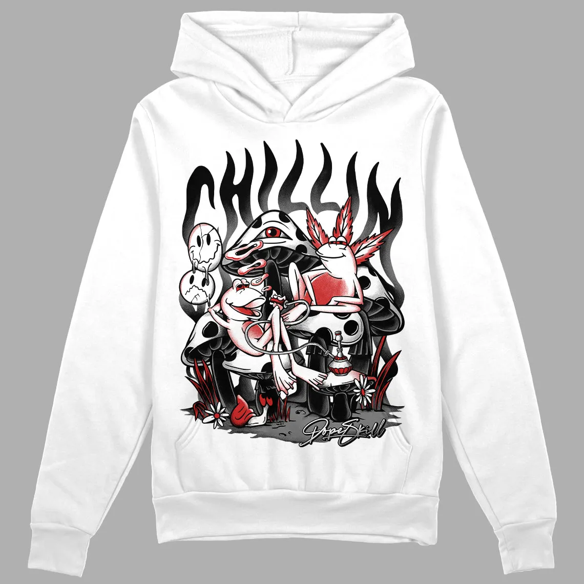 "Black/White" 1s DopeSkill Hoodie Sweatshirt Chillin Graphic sold by DopeSkill product image thumbnail 2
