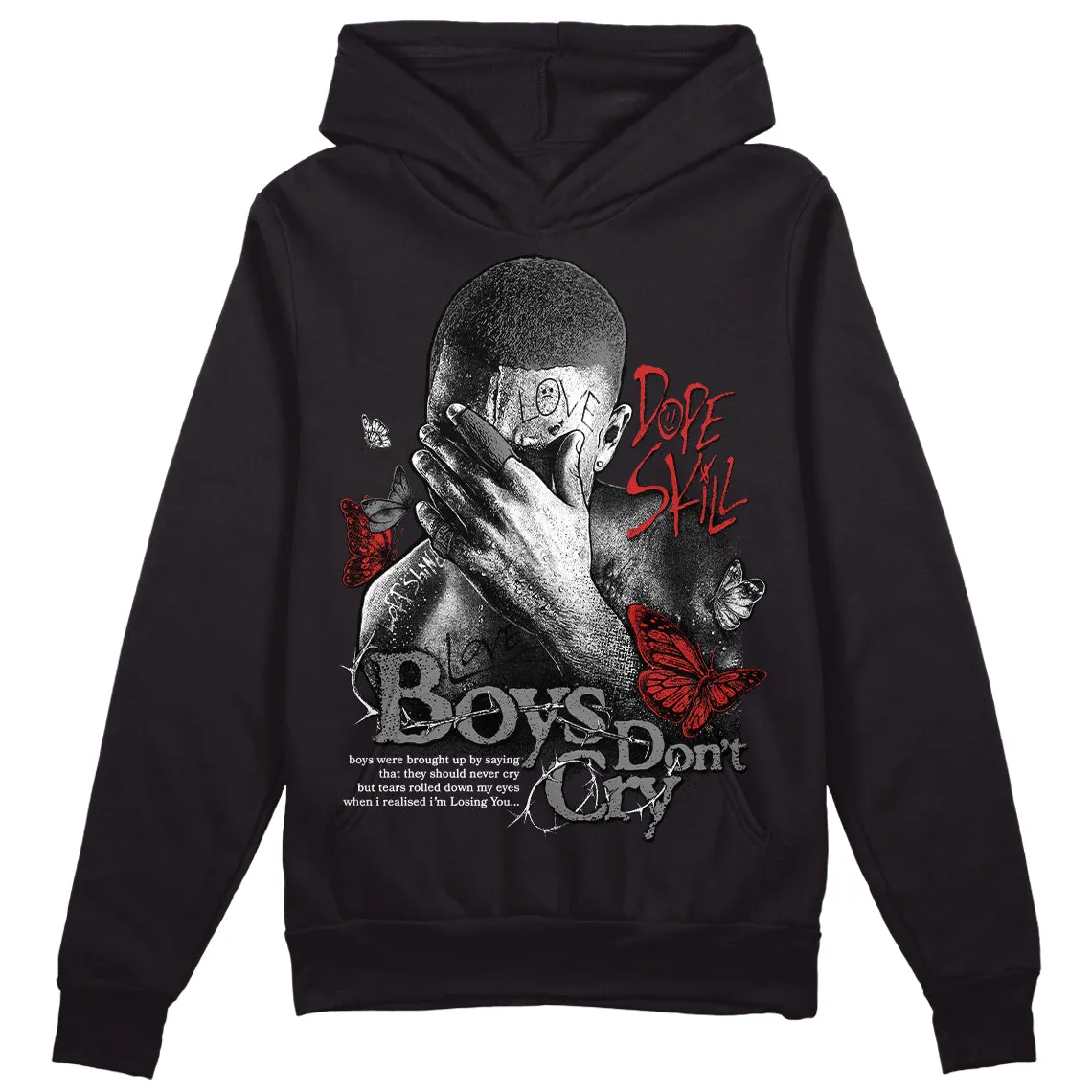 "Black/White" 1s DopeSkill Hoodie Sweatshirt Boys Don't Cry Graphic sold by DopeSkill