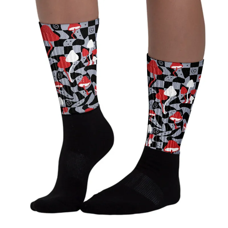 Bred Reimagined 4s DopeSkill Sublimated Socks Mushroom Graphic sold by DopeSkill product image thumbnail 3
