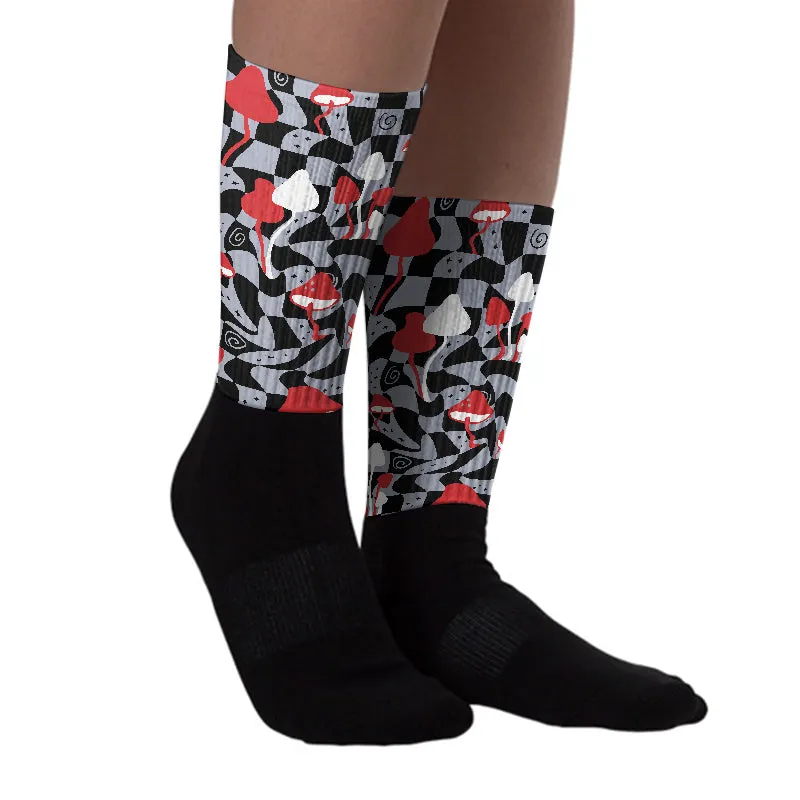 Bred Reimagined 4s DopeSkill Sublimated Socks Mushroom Graphic sold by DopeSkill product image thumbnail 2