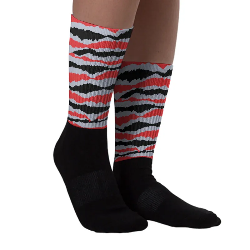 Bred Reimagined 4s DopeSkill Sublimated Socks Abstract Tiger Graphic sold by DopeSkill product image thumbnail 2