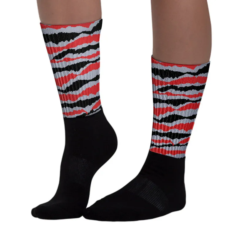 Bred Reimagined 4s DopeSkill Sublimated Socks Abstract Tiger Graphic sold by DopeSkill product image thumbnail 3