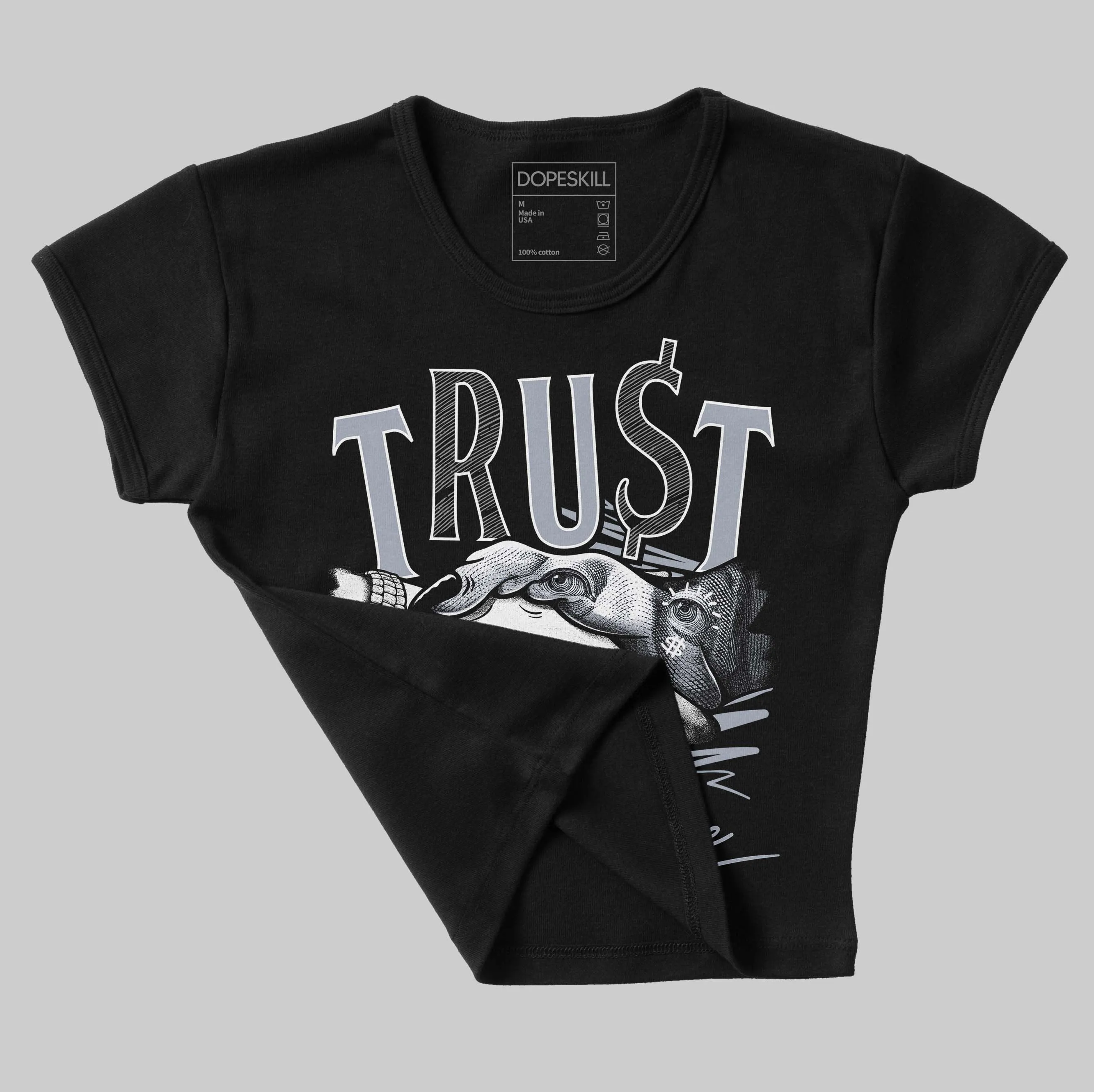 Bred Reimagined 4s DopeSkill Women's Crop Top Trust No One Graphic sold by DopeSkill product image thumbnail 3