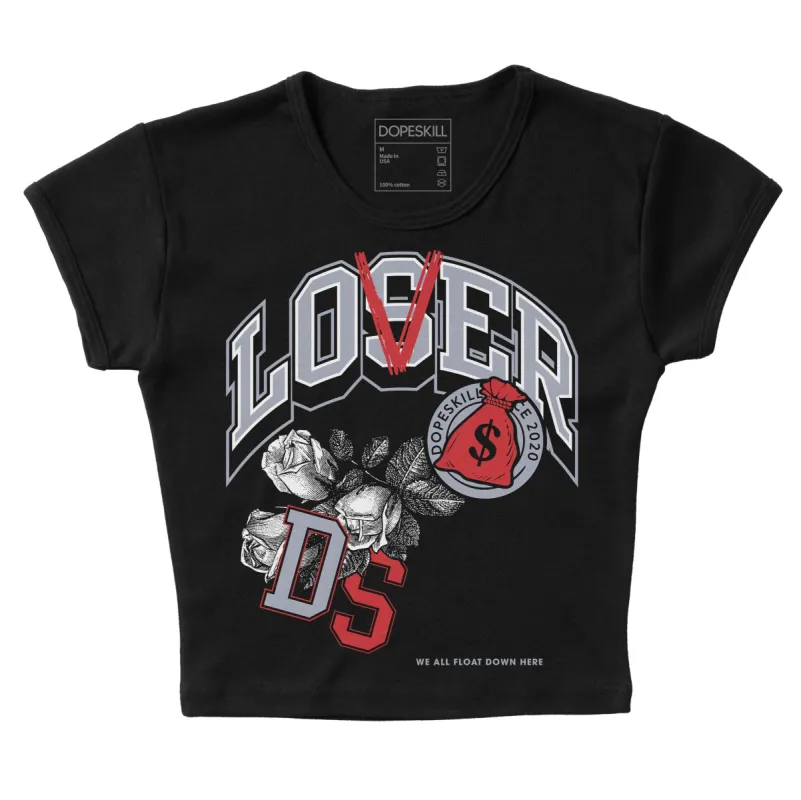 Bred Reimagined 4s DopeSkill Women's Crop Top Loser Lover Graphic sold by DopeSkill