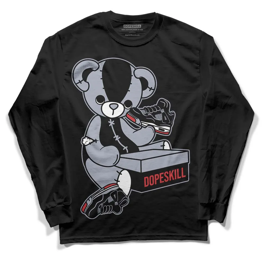 Bred Reimagined 4s DopeSkill Long Sleeve T-Shirt Sneakerhead BEAR Graphic sold by DopeSkill