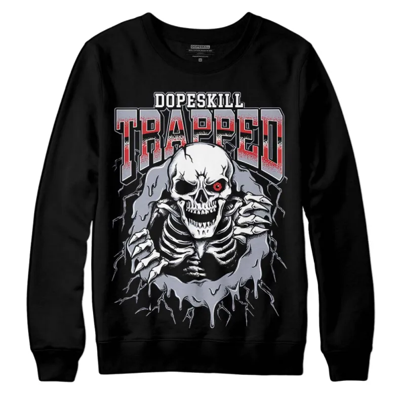 Bred Reimagined 4s DopeSkill Sweatshirt Trapped Halloween Graphic sold by DopeSkill