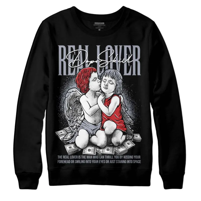 Bred Reimagined 4s DopeSkill Sweatshirt Real Lover Graphic sold by DopeSkill
