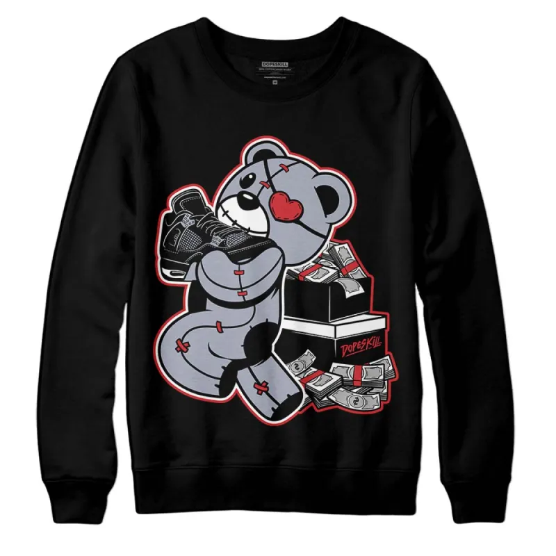 Bred Reimagined 4s DopeSkill Sweatshirt Bear Steals Sneaker Graphic sold by DopeSkill