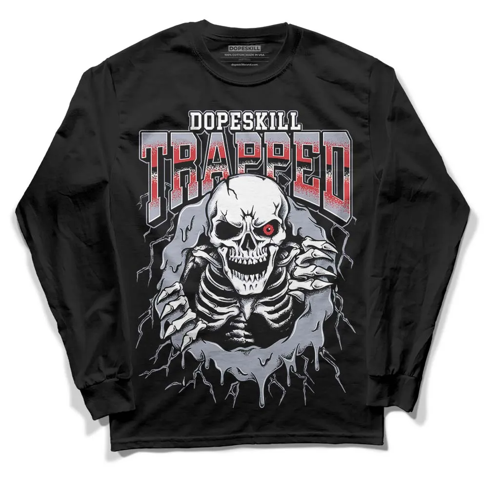 Bred Reimagined 4s DopeSkill Long Sleeve T-Shirt Trapped Halloween Graphic sold by DopeSkill