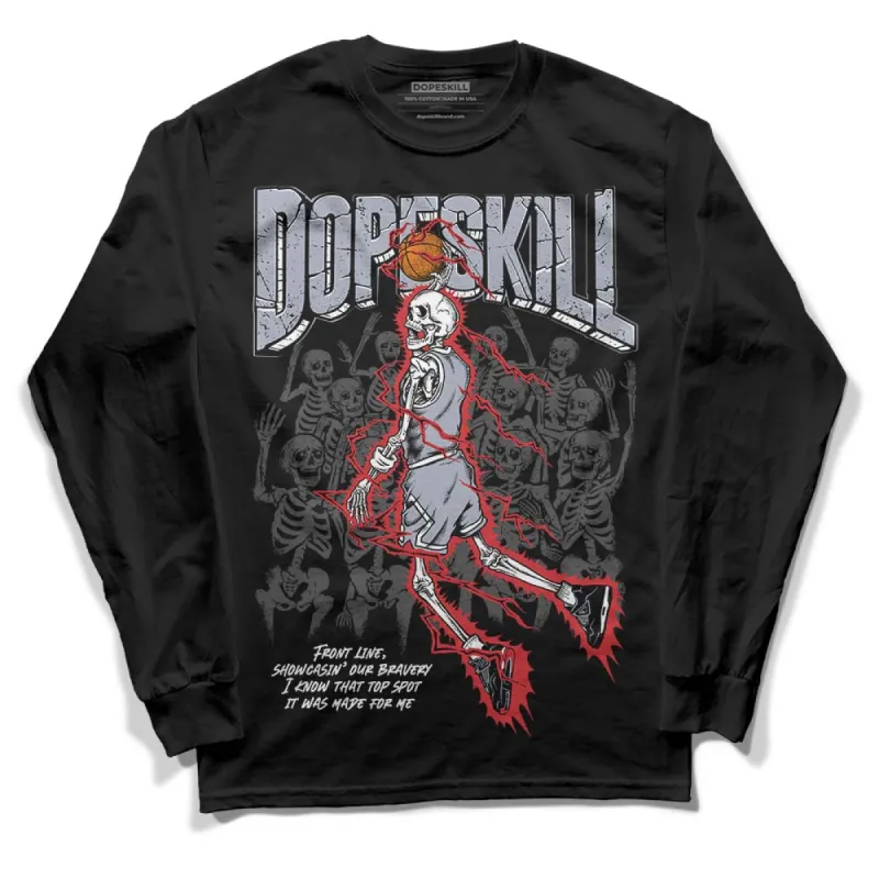 Bred Reimagined 4s DopeSkill Long Sleeve T-Shirt Thunder Dunk Graphic sold by DopeSkill