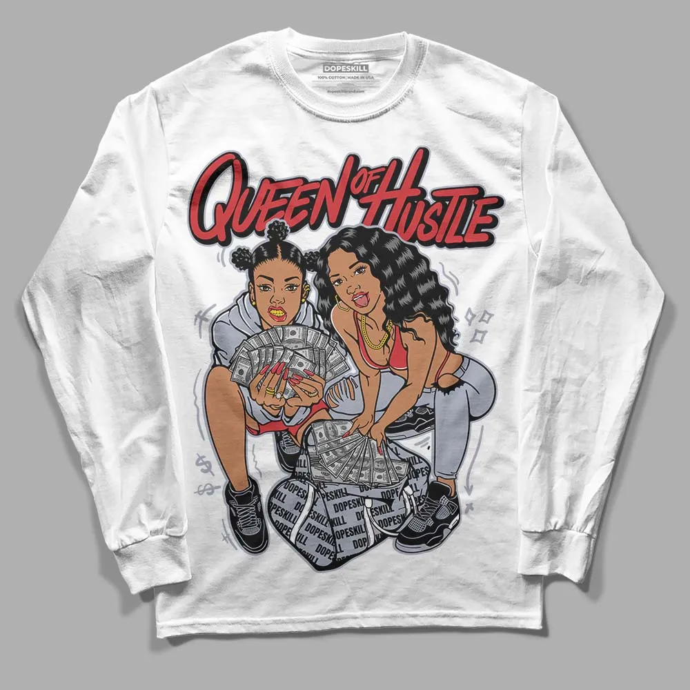 Bred Reimagined 4s DopeSkill Long Sleeve T-Shirt Queen Of Hustle Graphic sold by DopeSkill product image thumbnail 2