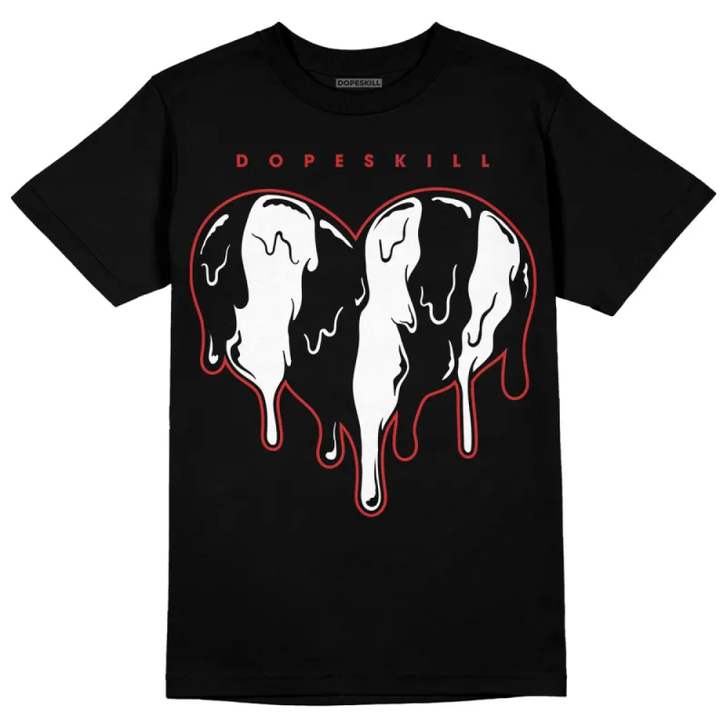"Black/White" 1s DopeSkill T-Shirt Slime Drip Heart Graphic sold by DopeSkill