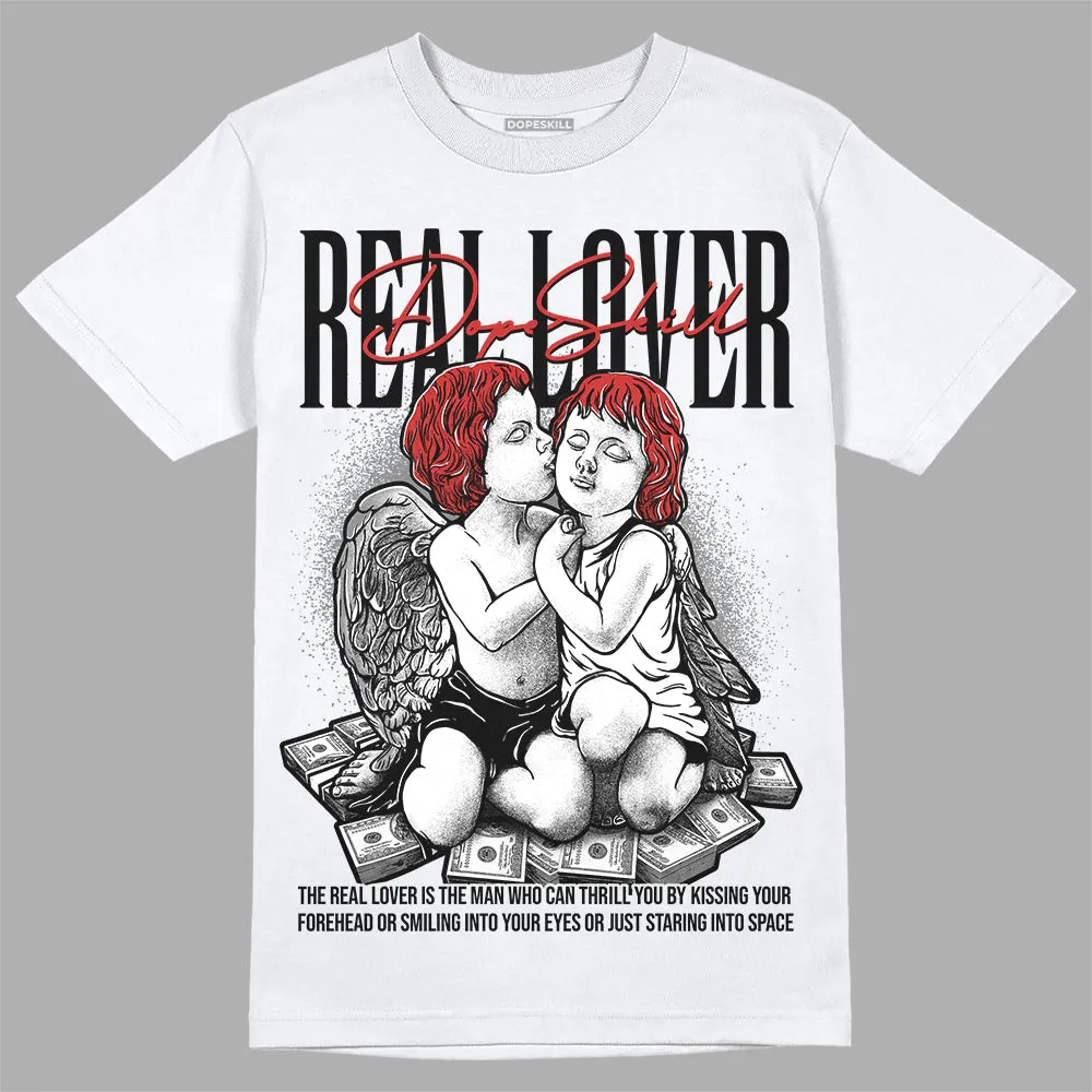 "Black/White" 1s DopeSkill T-Shirt Real Lover Graphic sold by DopeSkill product image thumbnail 2