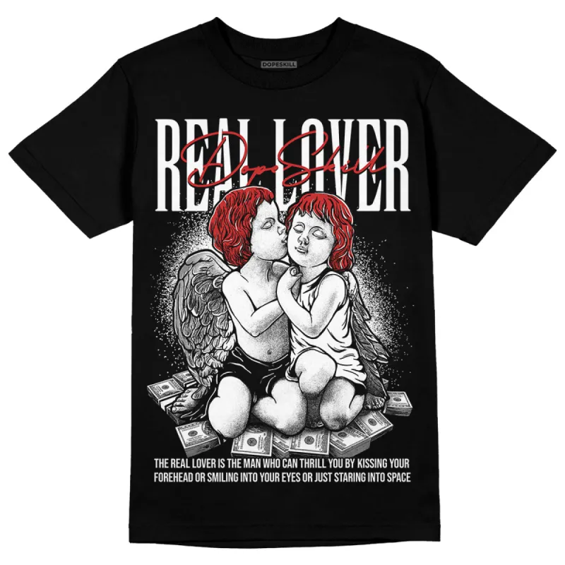 "Black/White" 1s DopeSkill T-Shirt Real Lover Graphic sold by DopeSkill