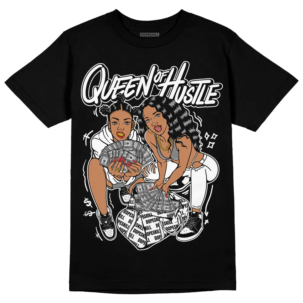 "Black/White" 1s DopeSkill T-Shirt Queen Of Hustle Graphic sold by DopeSkill