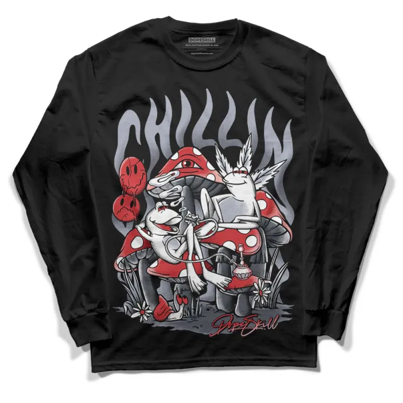 Bred Reimagined 4s DopeSkill Long Sleeve T-Shirt Chillin Graphic sold by DopeSkill
