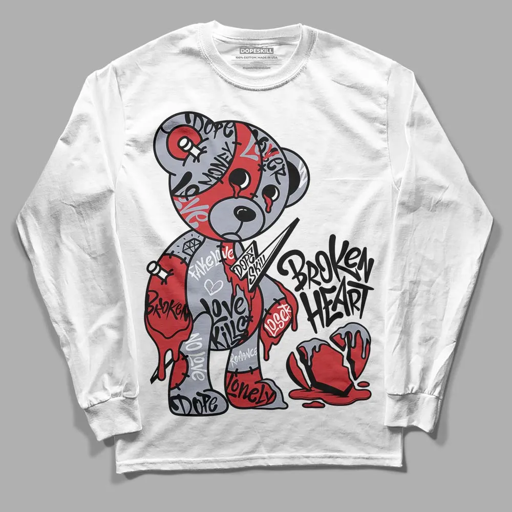 Bred Reimagined 4s DopeSkill Long Sleeve T-Shirt Broken Heart Graphic sold by DopeSkill product image thumbnail 2