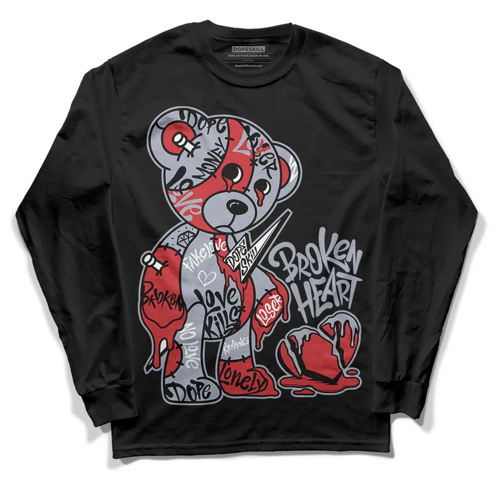 Bred Reimagined 4s DopeSkill Long Sleeve T-Shirt Broken Heart Graphic sold by DopeSkill