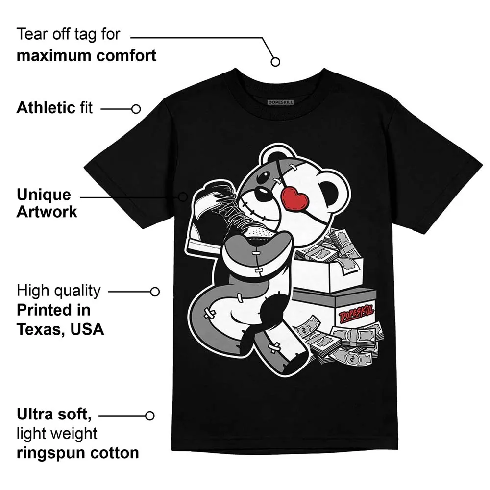 "Black/White" 1s DopeSkill T-Shirt Bear Steals Sneaker Graphic sold by DopeSkill product image thumbnail 3