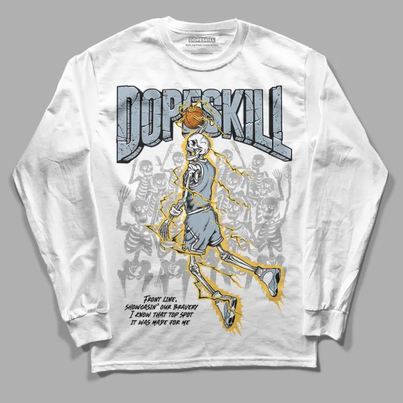 Blue Grey 13s DopeSkill Long Sleeve T-Shirt Thunder Dunk Graphic sold by DopeSkill