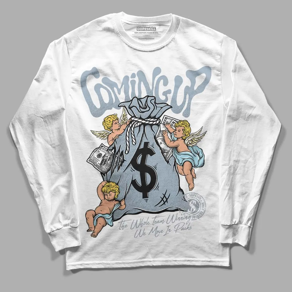 Blue Grey 13s DopeSkill Long Sleeve T-Shirt Money Bag Coming Up Graphic sold by DopeSkill