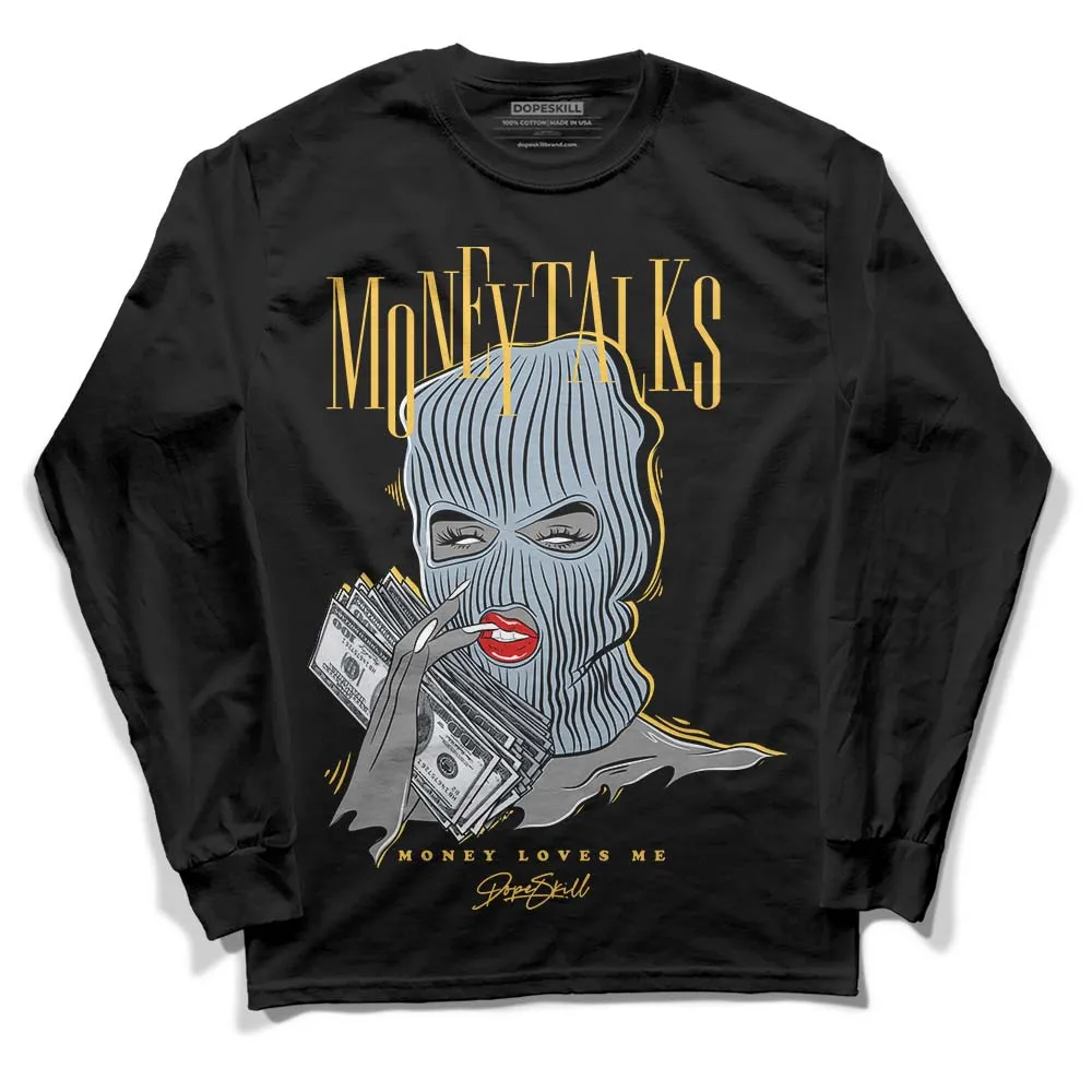Blue Grey 13s DopeSkill Long Sleeve T-Shirt Money Talks Graphic sold by DopeSkill product image thumbnail 2
