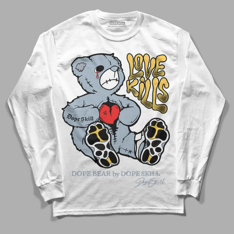 Blue Grey 13s DopeSkill Long Sleeve T-Shirt Love Kills Graphic sold by DopeSkill