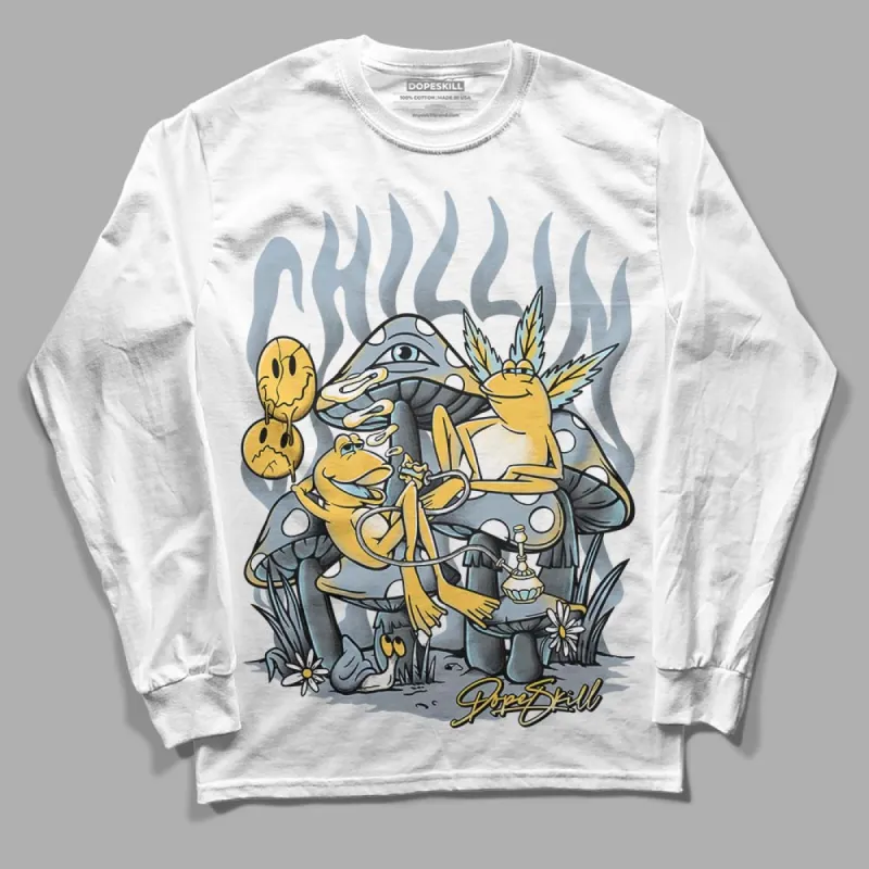 Blue Grey 13s DopeSkill Long Sleeve T-Shirt Chillin Graphic sold by DopeSkill