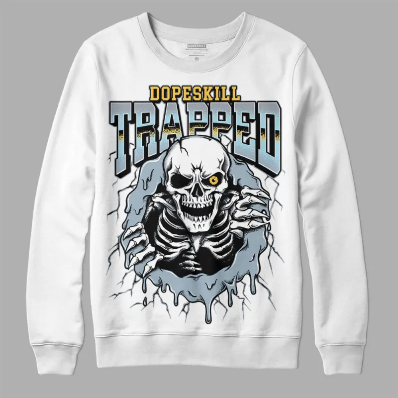 Blue Grey 13s DopeSkill Sweatshirt Trapped Halloween Graphic sold by DopeSkill