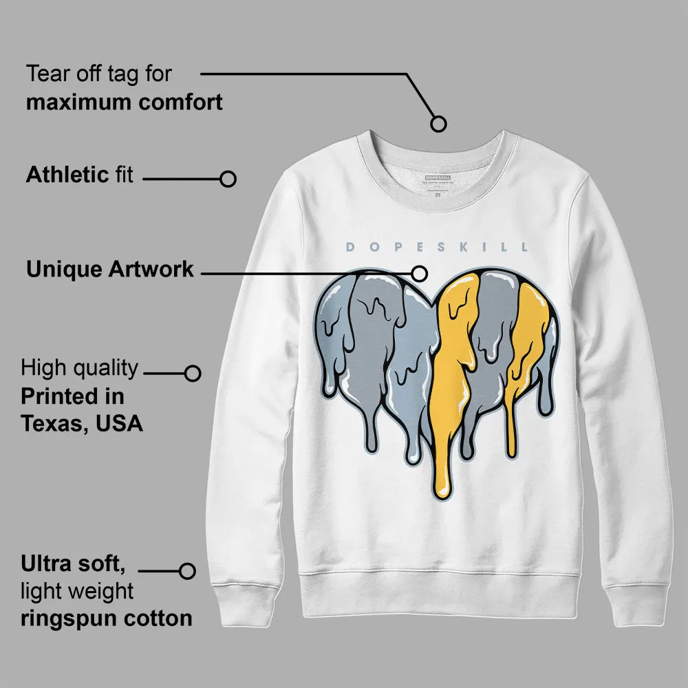 Blue Grey 13s DopeSkill Sweatshirt Slime Drip Heart Graphic sold by DopeSkill product image thumbnail 3
