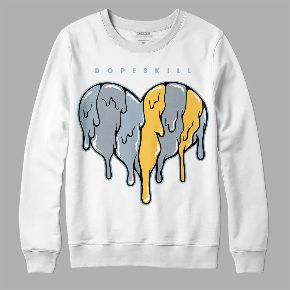 Blue Grey 13s DopeSkill Sweatshirt Slime Drip Heart Graphic sold by DopeSkill
