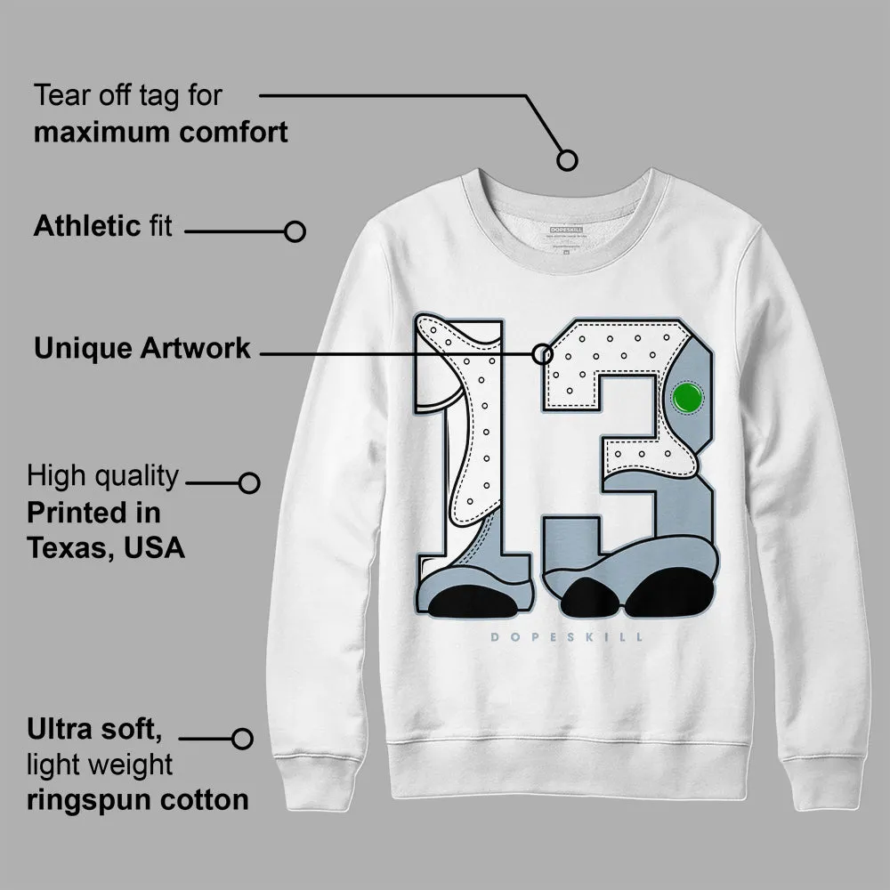 Blue Grey 13s DopeSkill Sweatshirt No.13 Graphic sold by DopeSkill product image thumbnail 3