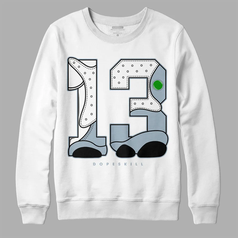 Blue Grey 13s DopeSkill Sweatshirt No.13 Graphic sold by DopeSkill
