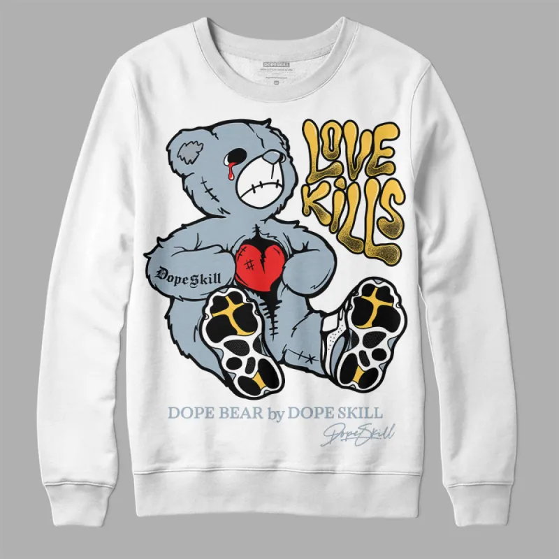 Blue Grey 13s DopeSkill Sweatshirt Love Kills Graphic sold by DopeSkill