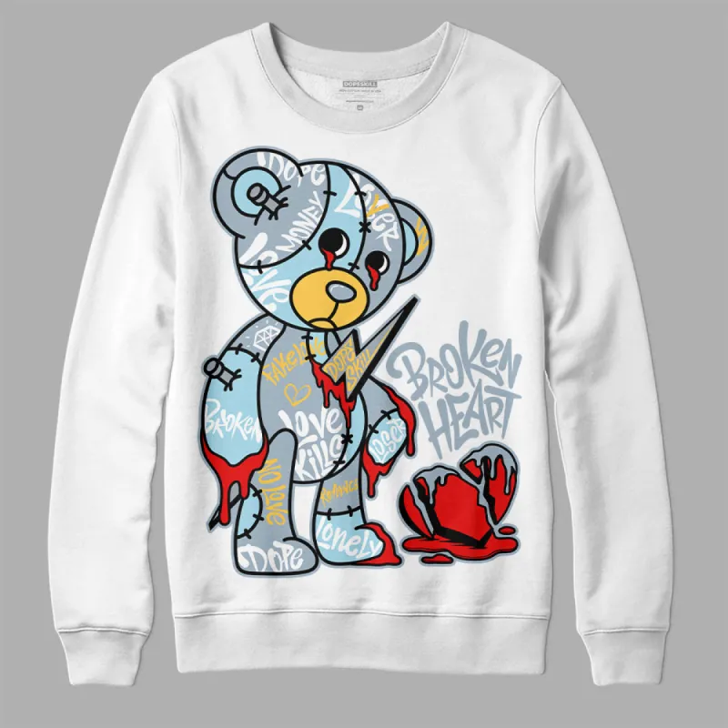 Blue Grey 13s DopeSkill Sweatshirt Broken Heart Graphic sold by DopeSkill