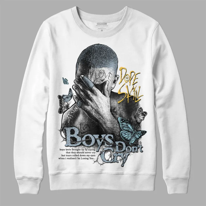 Blue Grey 13s DopeSkill Sweatshirt Boys Don't Cry Graphic sold by DopeSkill