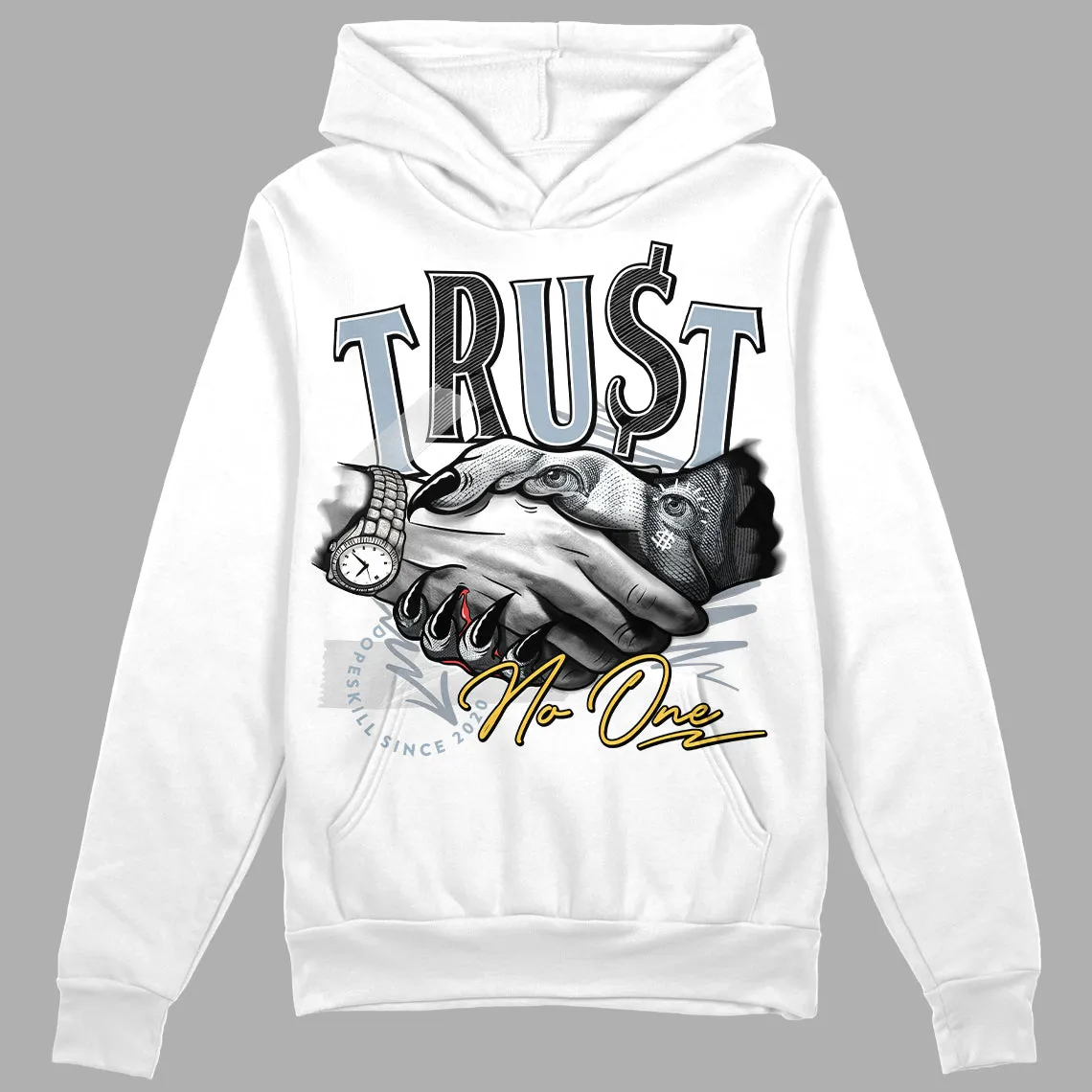 Blue Grey 13s DopeSkill Hoodie Sweatshirt Trust No One Graphic sold by DopeSkill