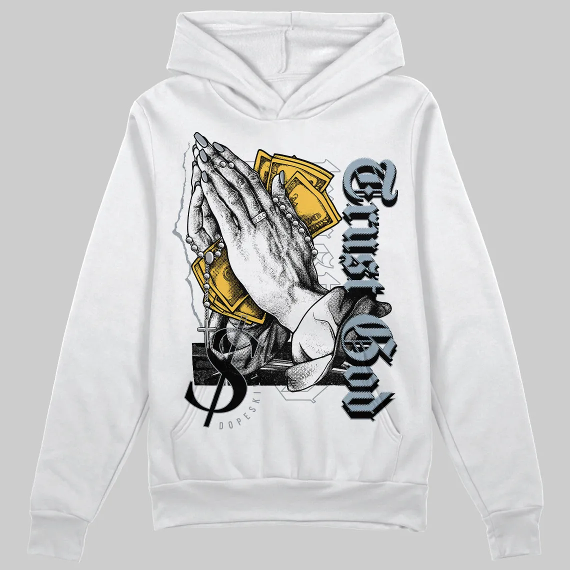 Blue Grey 13s DopeSkill Hoodie Sweatshirt Trust God Graphic sold by DopeSkill