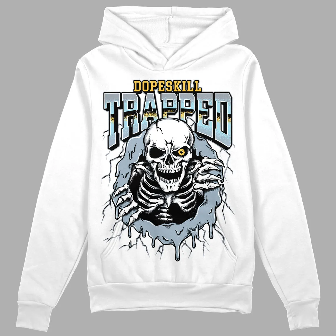 Blue Grey 13s DopeSkill Hoodie Sweatshirt Trapped Halloween Graphic sold by DopeSkill